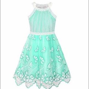 Spring Easter Toddler Turquoise Dress 5